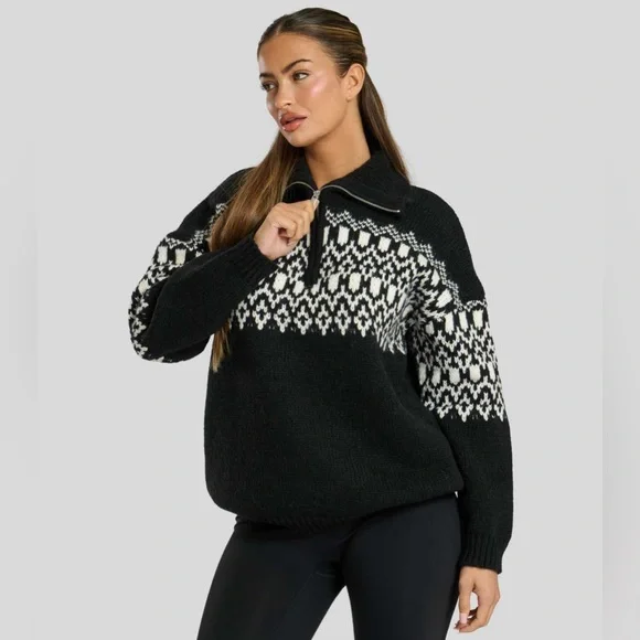 Talbots Black and White Women's Sweater - Picture 3 of 8